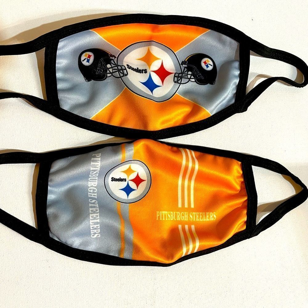 NFL Pittsburgh Steelers set of 2 face masks NWT